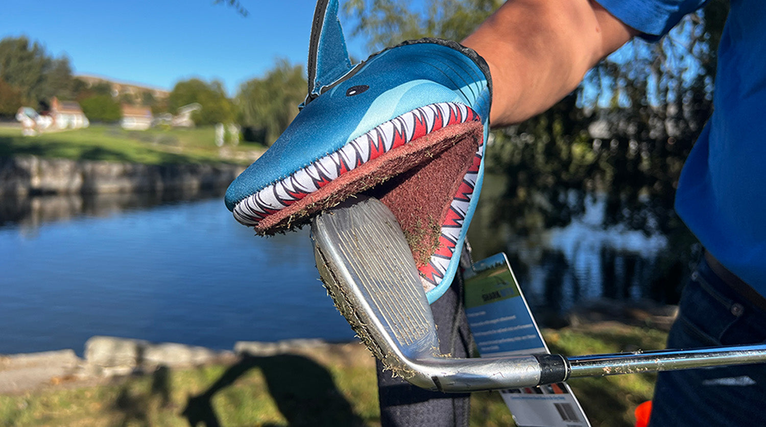 Photo of Shark Product cleaning the head of a golf club iron