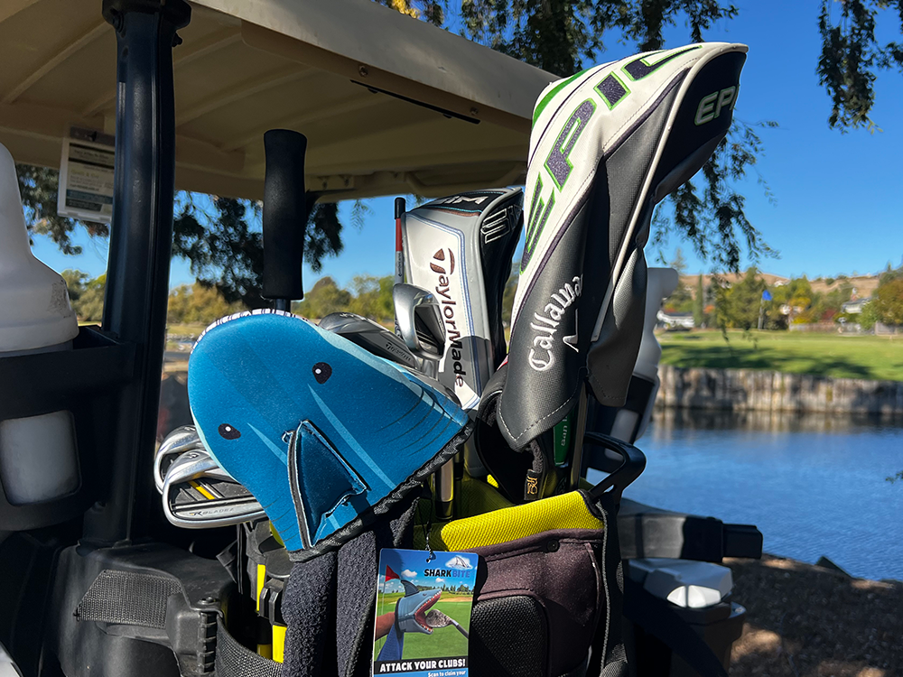 Photo of Shark Product cleaning a dirty golf club iron