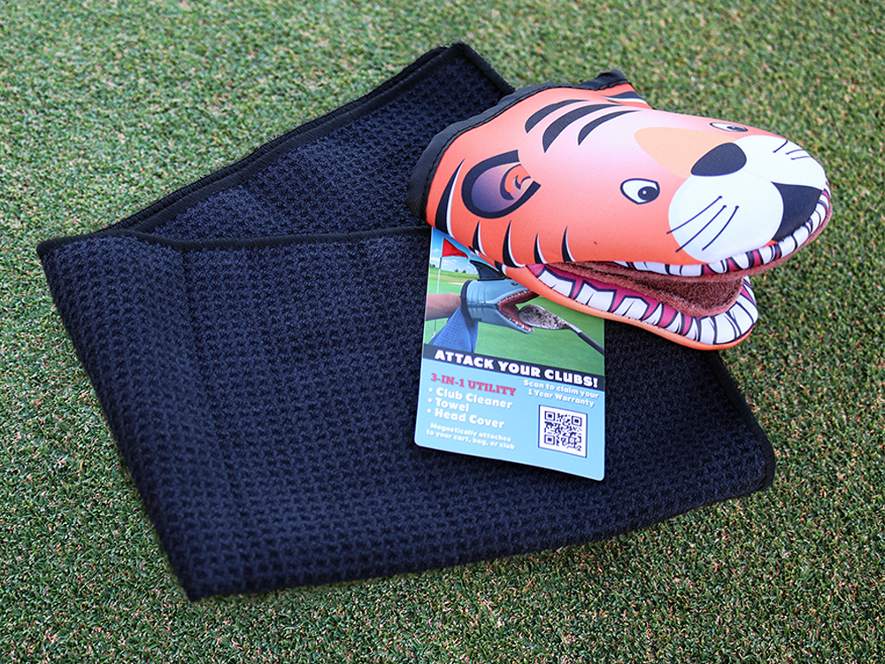 Image of Tiger Product resting on a golf putting green