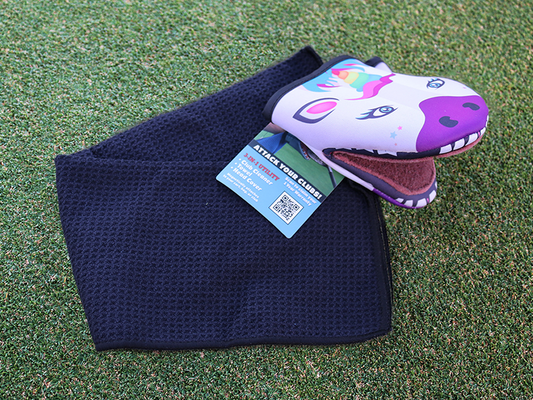 Image of Unicorn Golf Club Cleaner and Black Waffle Towel